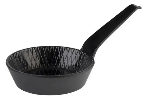 [84779] Bol degustación mini melamina negro con mango 8,5x2,5 cm