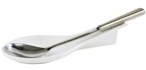 [83801] Reposa Cucharas Melamina Blanco Spoon 26X10,5X5 Cm.