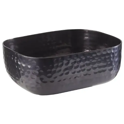 [40695] Bol Rectangular Amartillado Negro 23X15,5X6 Cm.