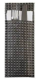 [60551] Bolsa Cubiertos Silver Grey 6 Unid.