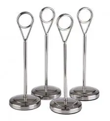 [71510] Peana Buffet Inox. 10,5X5 Cm. 4 Unid.
