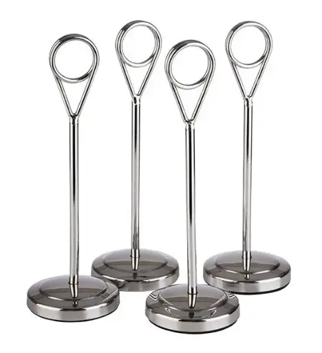 [71516] Peana Buffet Inox. 20,5X5 Cm. 4 Unid.