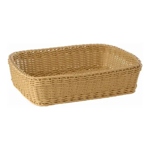 [50710] Cesta Rattan Rectangular Profiline 40X30X10 Cm.