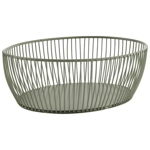 [30473] Cesta metálica Svart verde 24,5x19 cm