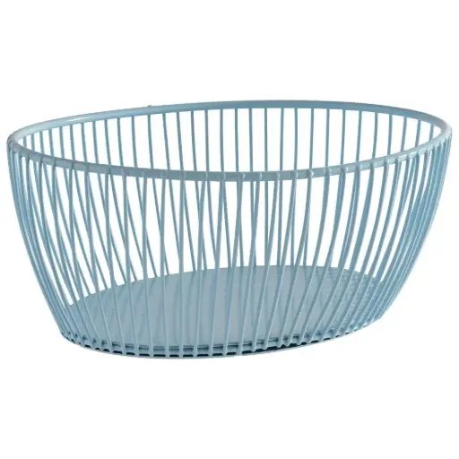 [30454] Cesta metálica Svart azul 20x15 cm