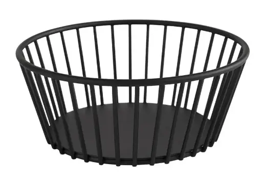 [30411] Cesta Metalica Negra Redonda 20X8,5 Cm.