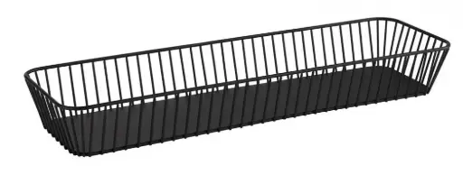 [30416] Cesta metálica negra GN 2/4 7,5 cm