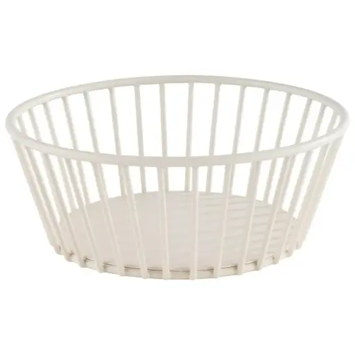 [30430] Cesta metálica Urban blanca 17x7 cm