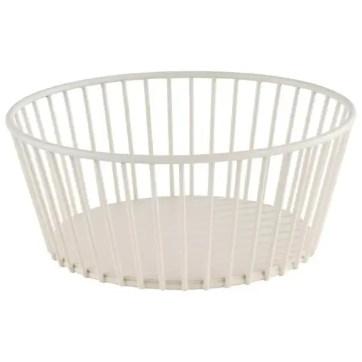 [30431] Cesta metálica Urban blanca 20x8,5 cm