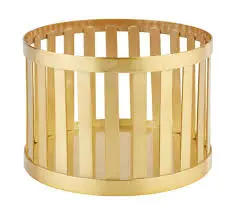 [15334] Pedestal / Cesta Buffet Dorado 15X10.5 Cm.