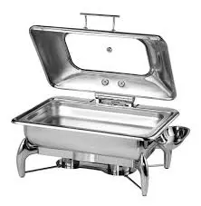 [12404] Chafing Dish Globe Tapa Cristal Gn. 1/1