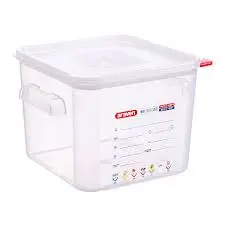 [11853] Contenedor Cuadrado Pp. Con Tapa 6 L. 23.5X23.5X19 Cm.