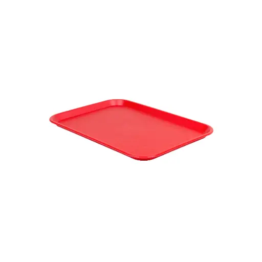 [22046] Bandeja Fast Food Roja 350X270X20 Mm.                            