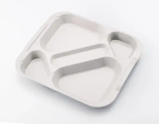 [01052] Bandeja autoservicio PC 5 compartimentos blanca 370x334x43 mm