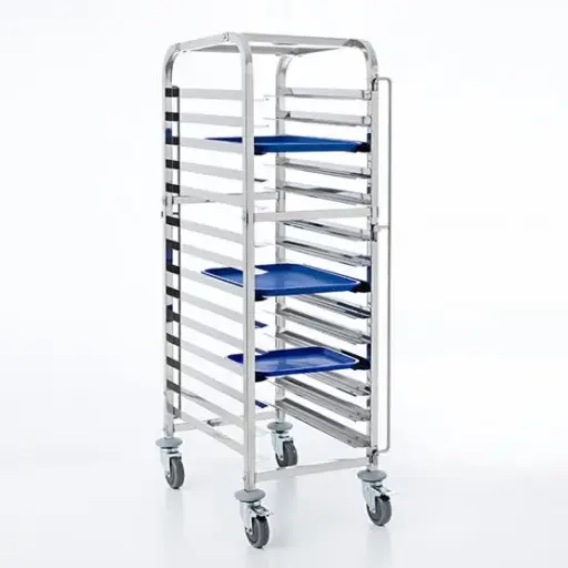 [61216] Carro Porta bandejas de acero inoxidable 550x430x1744 mm