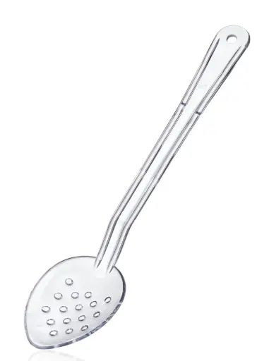 [91703] Cuchara buffet PC transparente perforada 33 cm