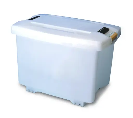 [01870] Cubeta food Bacs con tapa y ruedas 70 l