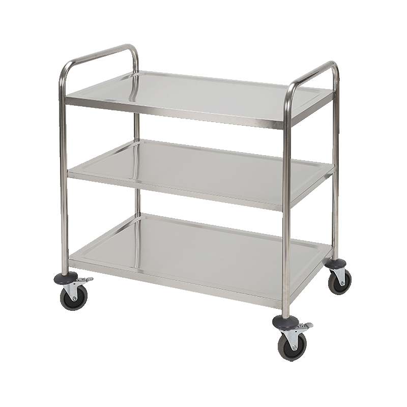 [RS541N] Carrito De Cocina En Acero Inoxidable Con 3 Estantes