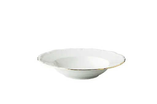 [QB60023] Plato Hondo Maria Theresa Filo Oro 23 Cm.