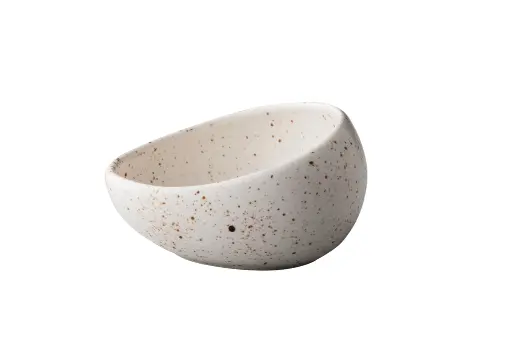 [QU63008] Bol Inclinado Tinto Blanco Mate 10 Cm.