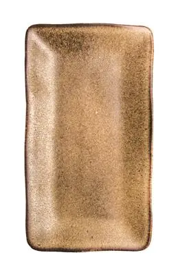 [QU63224] Fuente Rectangular Q Authentic Stone Marron 27,5X15,5 Cm.