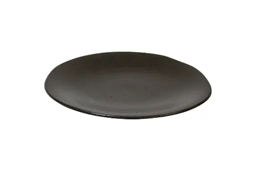 [QU73334] Plato llano q Authentic Speckle negro 28,5 cm