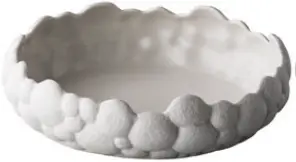 [RD18805] Zz26 Ensaladera Bubble Curved Blanca 20X5,5 Cm.