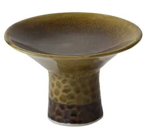 [RD19122-GB] Plato C/Pie Oro Marron 18 Cm.
