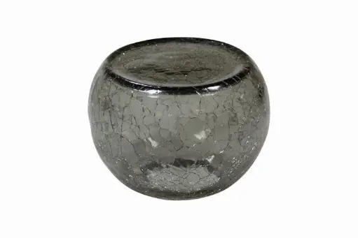 [RD23010] Bol Crackled L Gris 13,5 X 10 Cm