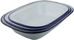 [44018] Fuente Enamel Filo Azul 18X13.5X4 Cm.
