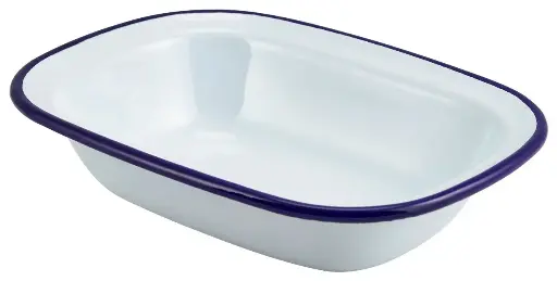 [44020] Fuente Enamel Filo Azul 20X15X4.5 Cm.