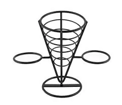 [CNE2] Soporte Conos Degustacion Negro C/ Dos Salseras 21.5 C