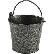 [GSHB10S] Cubo Degustacion Galvanizado Plata 10X9 Cm.