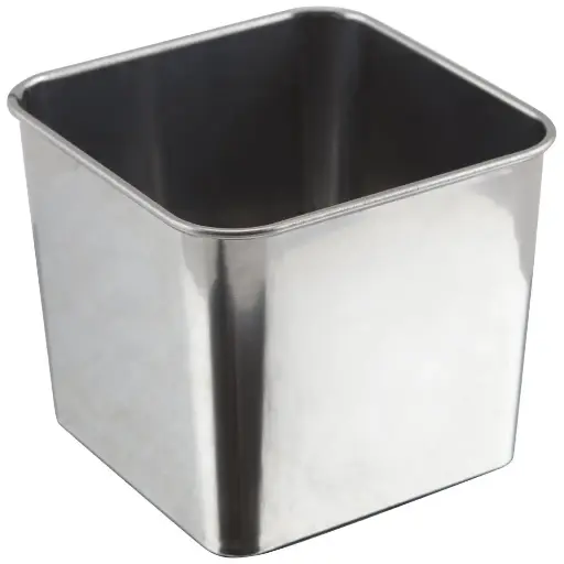 [SSQ8] ZZ26 Bol cuadrado de acero inoxidable 8x8x6 cm