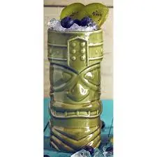 [TKM400GR] Vaso Tiki Alto Verde 40 Cl.