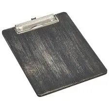 [WMC17BK] Porta Menu Madera Clip Negro A5 18.5X24.5 Cm.