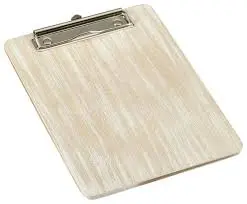 [WMC17W] Porta Menu Clip Madera Blanco A5 18.5X24.5 Cm