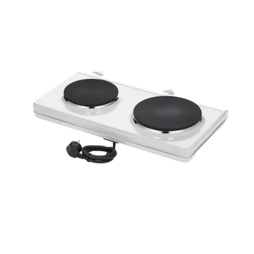[1042] Hornillo eléctrico doble blanco 1500 W Dk 1042