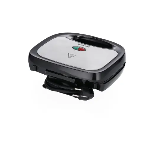 [2969] Sandwichera Severin de acero inoxidable / negra 600 W