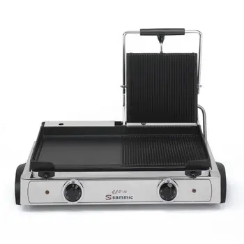 [5100037] Plancha Asar Electrica Con Tapa Lisa / Acanalada Gld-10 230/50-60/1