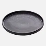 [000701127791021090] Plato Llano Nara Relieve Negro 27 Cm.