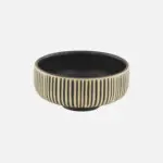 [000701316291000628] Bol Nara Relieve Bicolor Blanco Negro 12X5,6 Cm.
