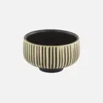 [000701355891000628] Bol Nara Relieve Bicolor Blanco Negro 8X5 Cm.
