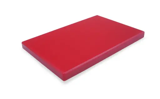 [Y-30201R] Tabla Polietileno De 30X20X1 En Rojo, Con Gomas