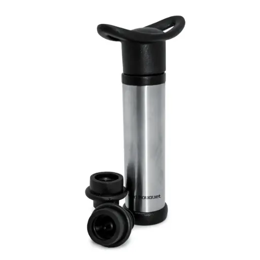 [FIC 003] Bomba vacío vino de acero inoxidable con 2 tapones