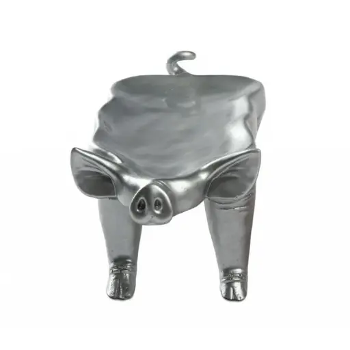 [300/0007] Plato Porky Resina Silver