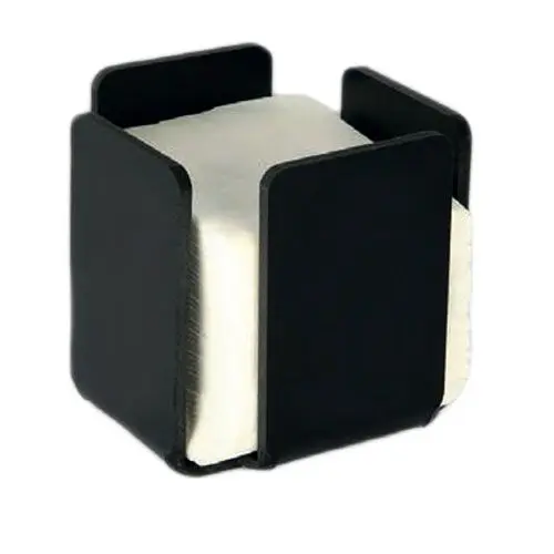 [0623] Servilletero Cuadrado Negro 10,5X10,5X10 Cm.