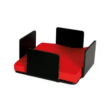 [0622] Servilletero Cuadrado Negro 10,5X10,5X6 Cm.