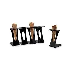 [0552.NEGRO] Zz26 Soporte 3 Conos Metacrilato Negro