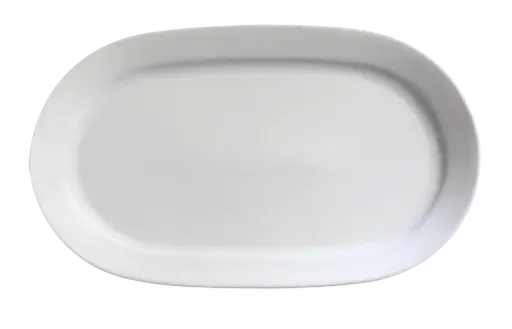 [01S0097] Fuente Mallorca porcelana blanca 29x19 cm